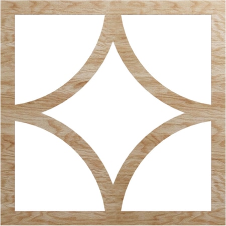 Ekena Millwork Statesman Wood Fretwork Pierced Ceiling Medallion, Red Oak, 36"OD x 23"ID x 1/4"T CMWP36X36X0250STRO